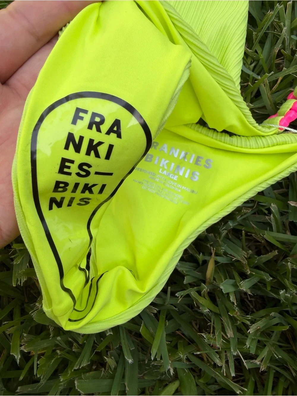 Frankies Bikinis April Plissé Monokini Kiwi One Piece NWT Large $190